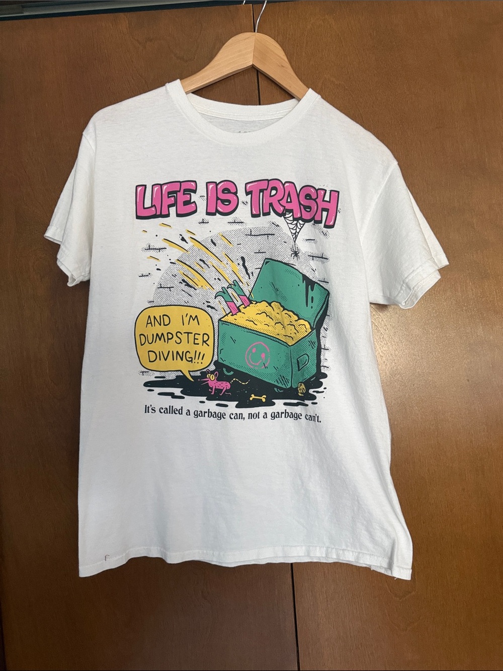 Life Is Trash Graphic Tee - White